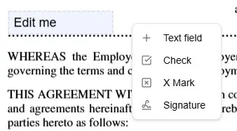 Context menu