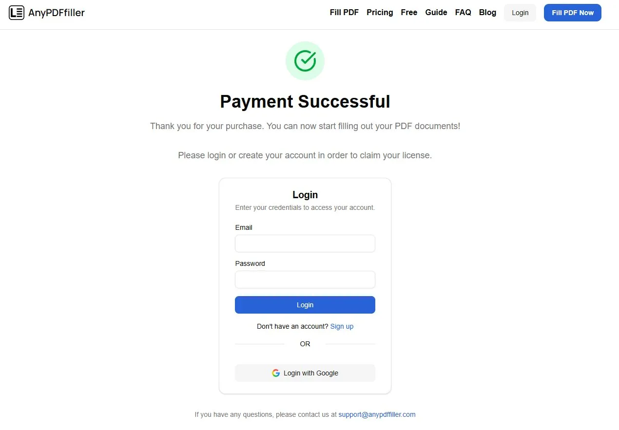Subscription purchase without account screen